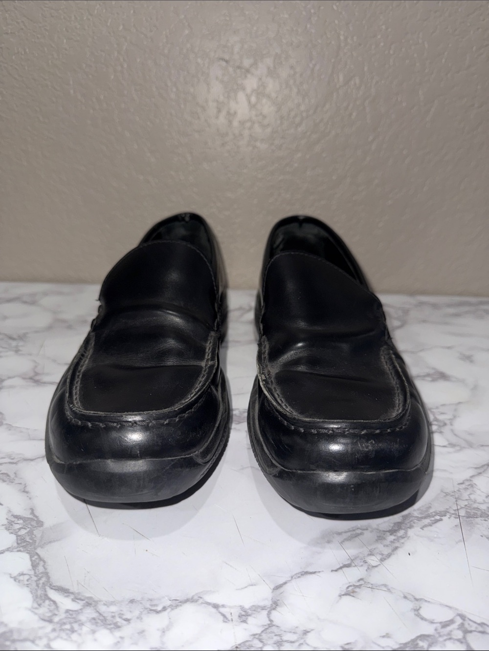 Prada Vibram Black Leather Slip-On Loafers size 39.5 / 10 - Picture 2 of 9